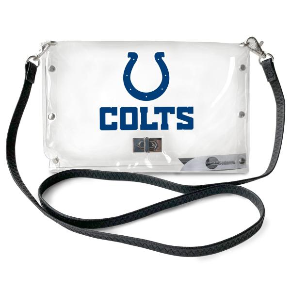 Littlearth レディース NFL インディアナポリス・コルツ 透明封筒財布 ブラックファッシ...