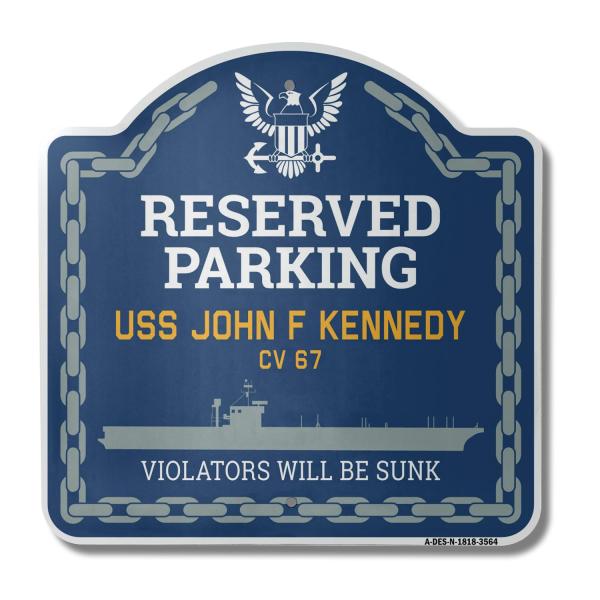USS John F Kennedy CV 67 | 18" X 18" Heavy-Gauge A...
