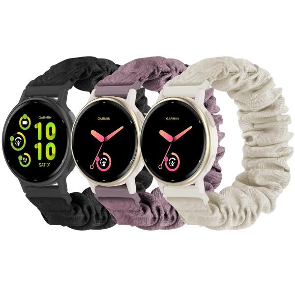 Garmin Vivoactive 5、20mmナイロンスポーツゴムバンド、Venu/Sq/Sq 2...