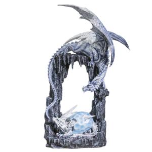 ICE ARMOR 氷の洞窟にいるブルードラゴン 高さ20インチ フィギュア