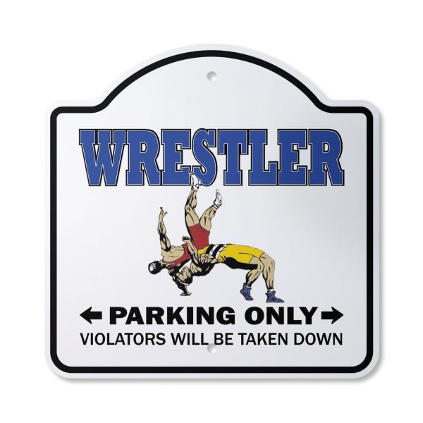 Wrestler 10" x 10" Sign | Indoor/Outdoor Plastic |...
