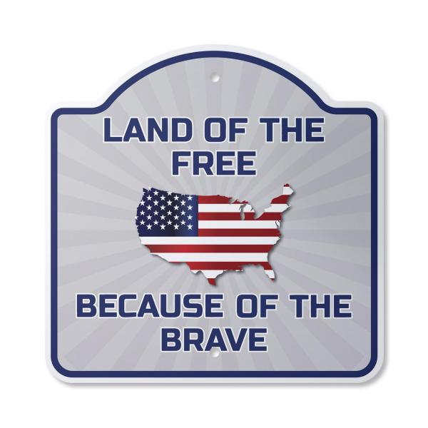 Land of The Free 10" x 10" Sign | Indoor/Outdoor P...