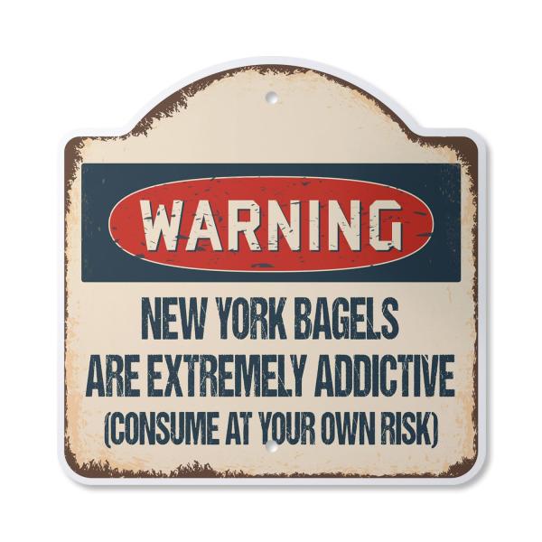 New York Bagels 10" x 10" Sign | Indoor/Outdoor Pl...