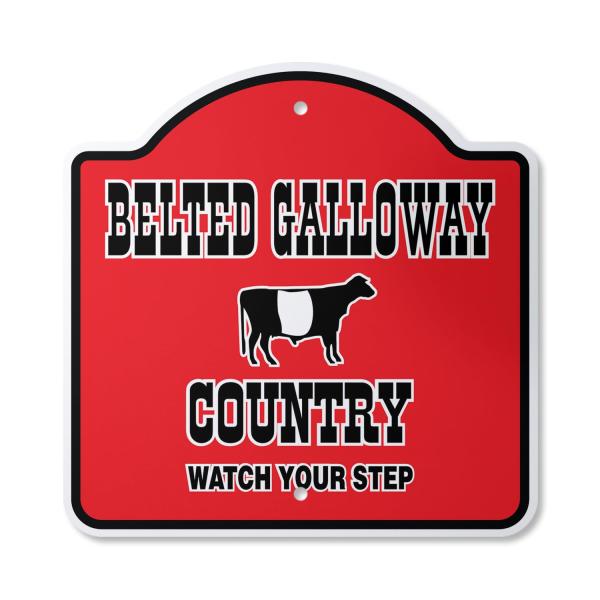 Belted Galloway Country 10" x 10" Sign | Indoor/Ou...