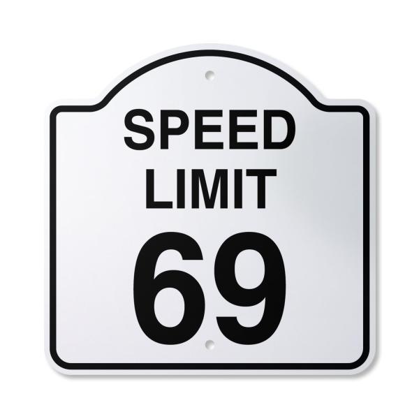 Speed Limit 69 12" X 12" Sign | Indoor/Outdoor Pla...