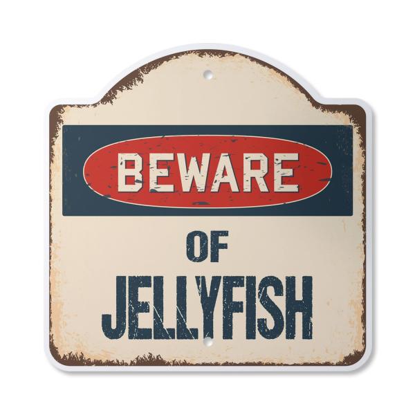 Beware Of Jellyfish 10" x 10" Sign | Indoor/Outdoo...