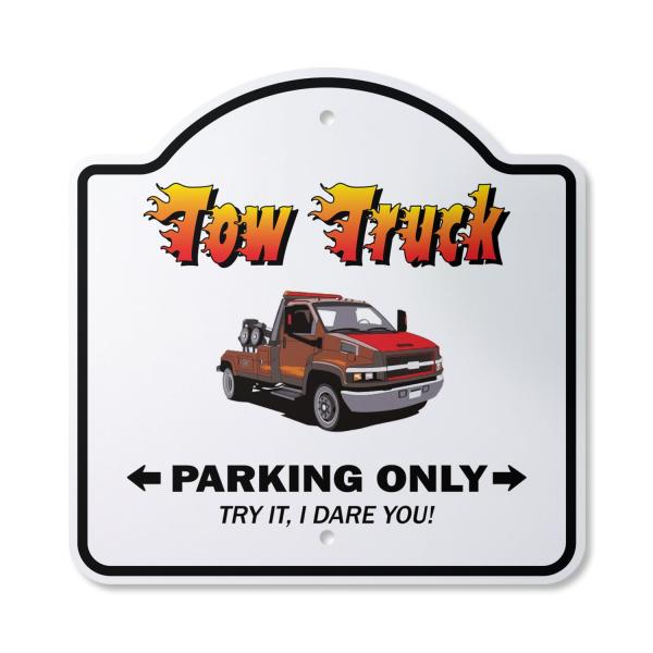 Tow Truck 10" x 10" Sign | Indoor/Outdoor Plastic ...