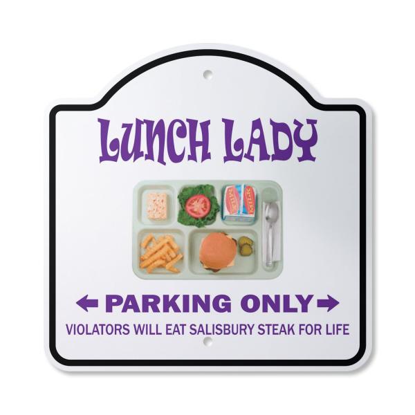 Lunch Lady 10" x 10" Sign | Indoor/Outdoor Plastic...