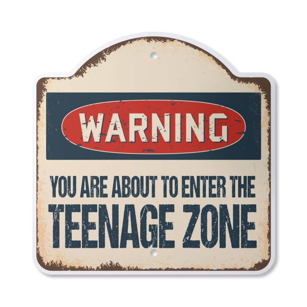 You Are About To Enter The Teenage Zone 10" x 10" ...