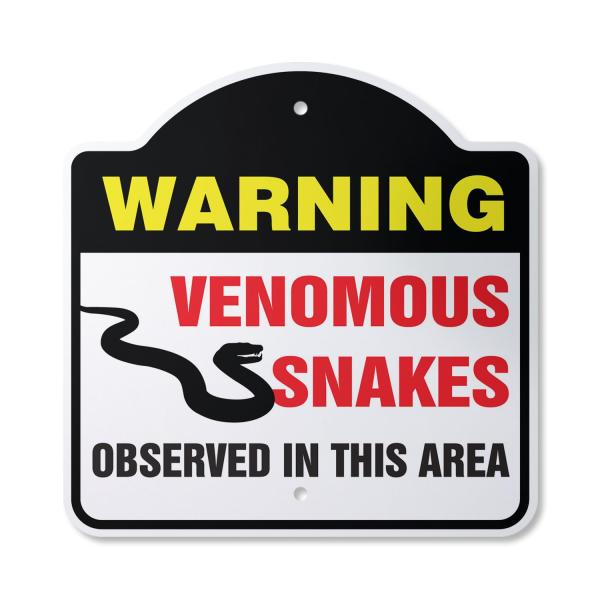 Venomous Snakes 10" x 10" Sign | Indoor/Outdoor Pl...