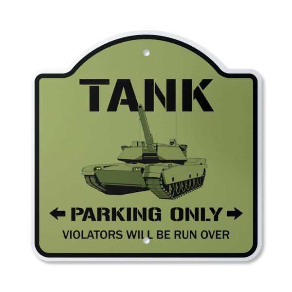 Tank Parking 12" X 12" Sign | Indoor/Outdoor Plast...