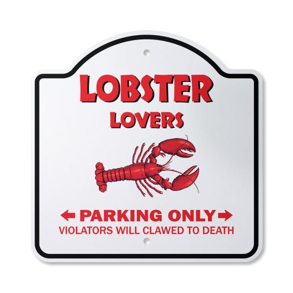 Lobster Lovers Parking 12" X 12" Sign | Indoor/Out...
