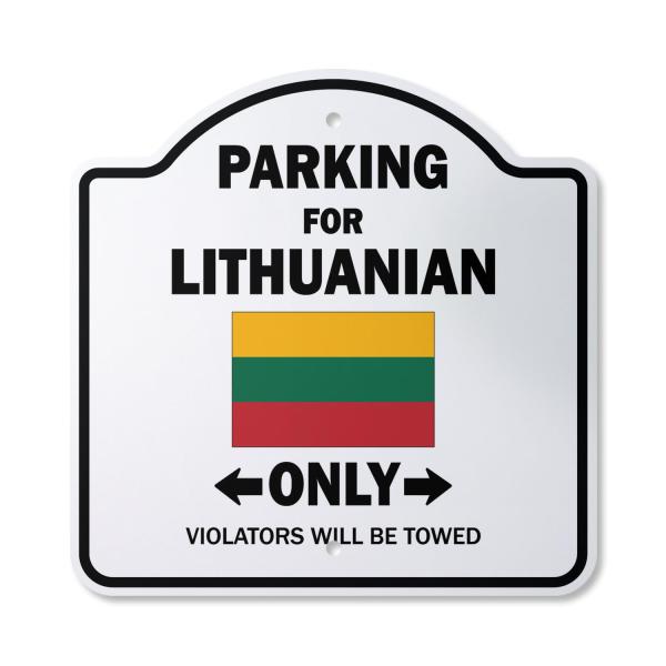 Parking For Lithuanian Only 14" X 14" Sign | Indoo...