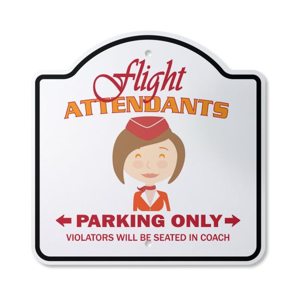 Flight Attendants 14" X 14" Sign | Indoor/Outdoor ...
