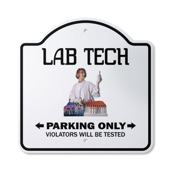 Lab Tech 14" x 14" Sign | Indoor/Outdoor Plastic |...