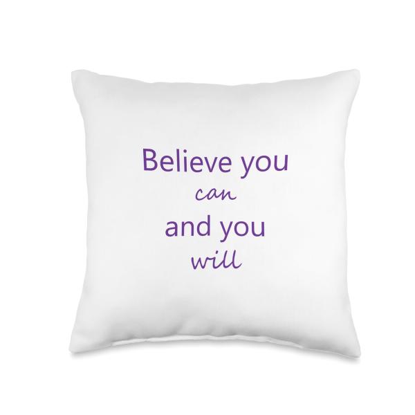 Fashionable summer Believe Women's Throw Pillow, 1...