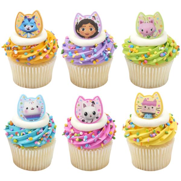 DecoPac DreamWorks Gabby's Dollhouse Rings, 72 Cup...