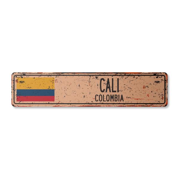 CALI Colombia Vintage Plastic Street Sign Colombia...
