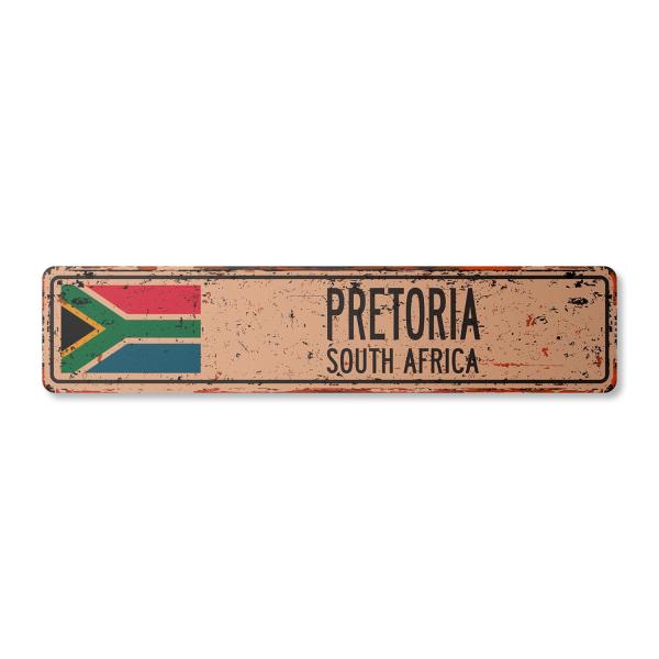 Pretoria South Africa Vintage Plastic Street Sign ...