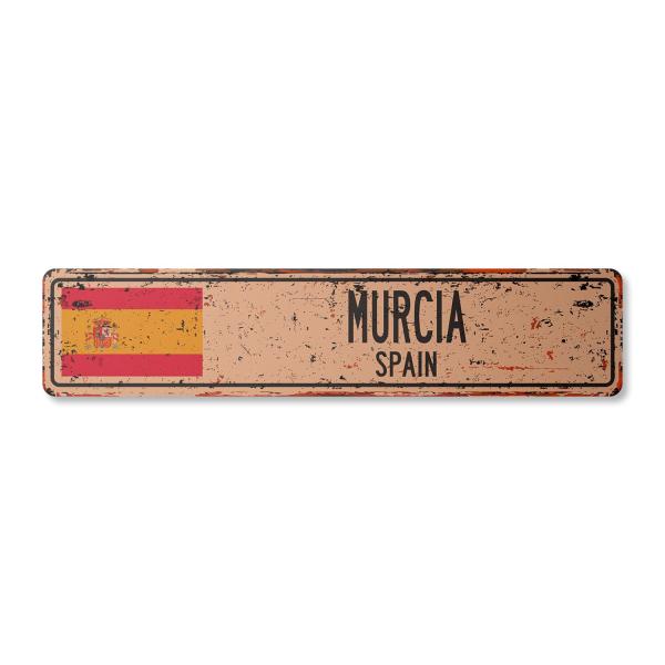 Murcia Spain Vintage Plastic Street Sign Spaniard ...