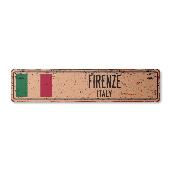 FIRENZE ITALY Vintage Plastic Street Sign Italian ...