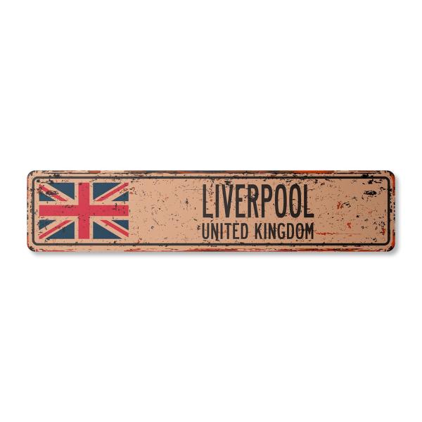 Liverpool United Kingdom Vintage Plastic Street Si...