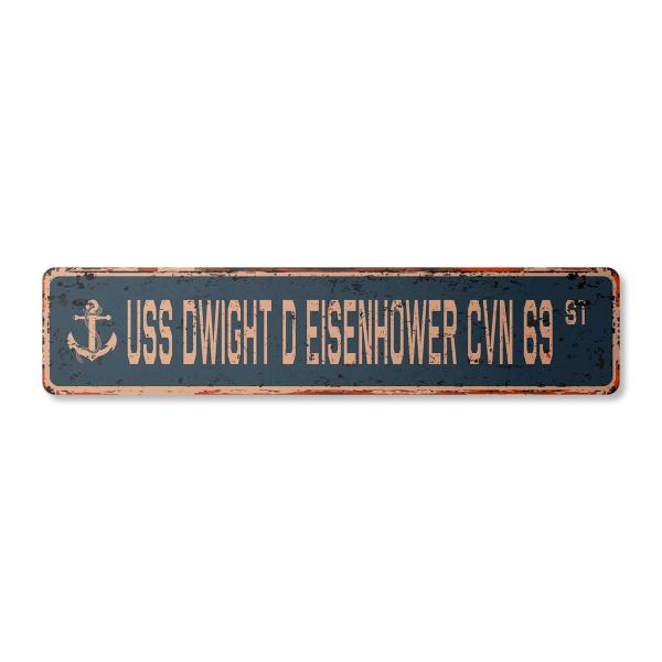 USS DWIGHT D EISENHOWER CVN 69 Vintage Aluminum St...