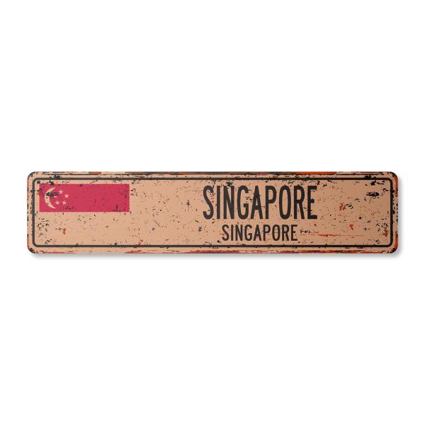 Singapore Singapore Vintage Plastic Street Sign Si...