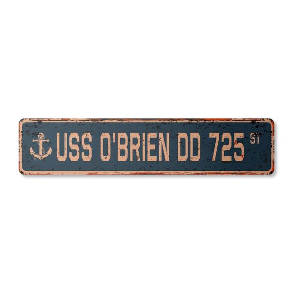 USS O'BRIEN DD 725 Vintage Plastic Street Sign us ...
