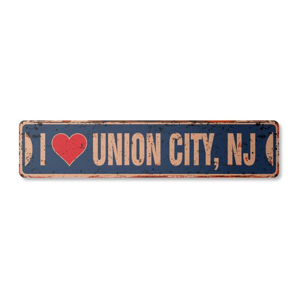 I Love Union City New Jersey Vintage Plastic Stree...