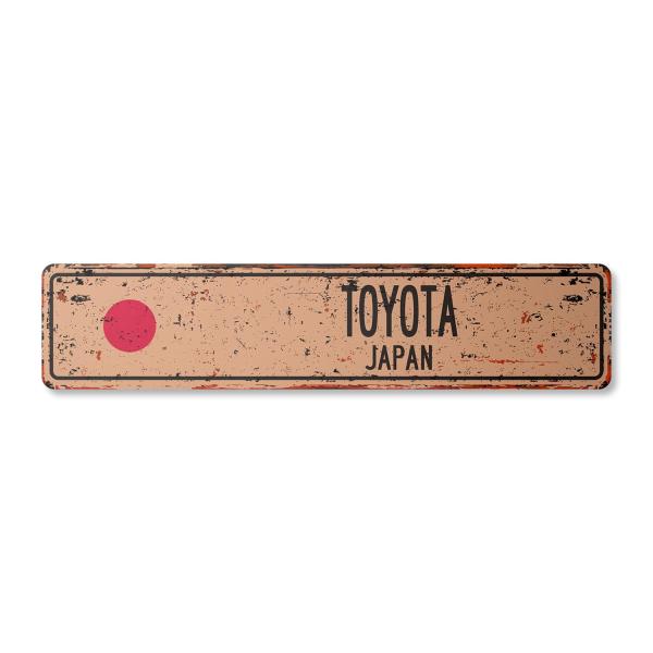 Toyota Japan Vintage Plastic Street Sign Japanese ...