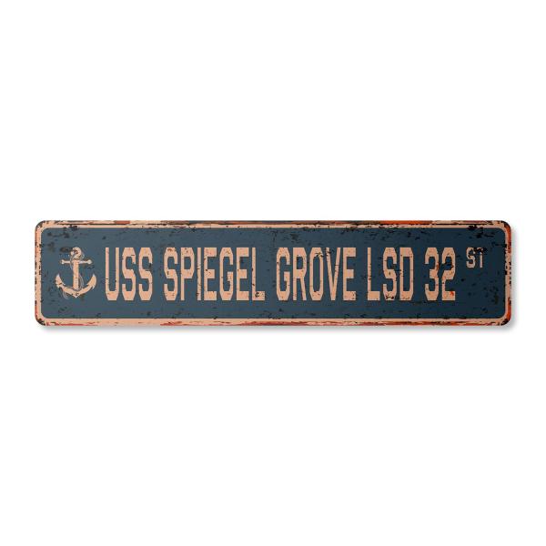 USS Spiegel Grove LSD 32 Vintage Plastic Street Si...
