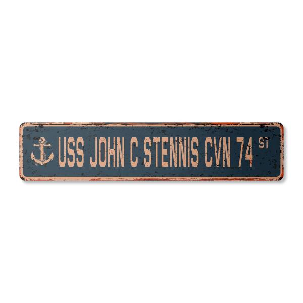 USS JOHN C STENNIS CVN 74 Vintage Aluminum Street ...