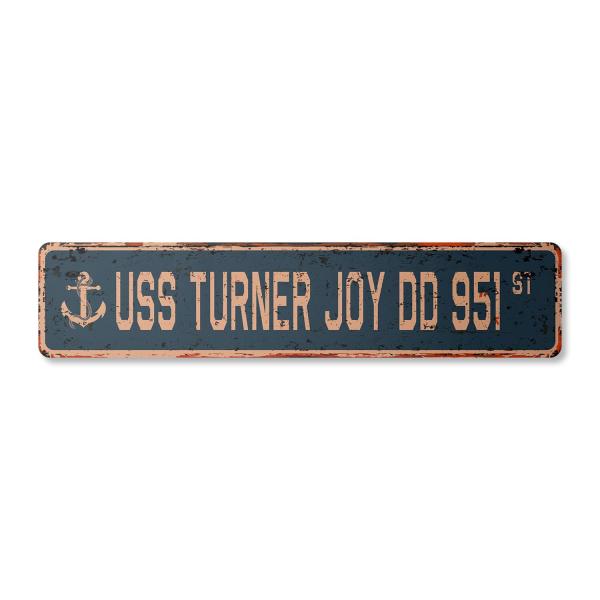 USS Turner Joy DD 951 Vintage Plastic Street Sign ...