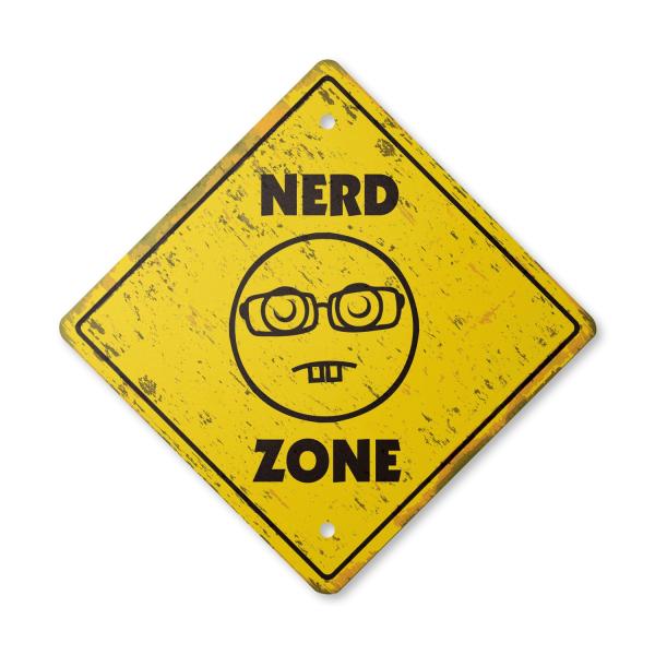 Nerd Vintage Crossing Sign Zone Xing | Indoor/Outd...