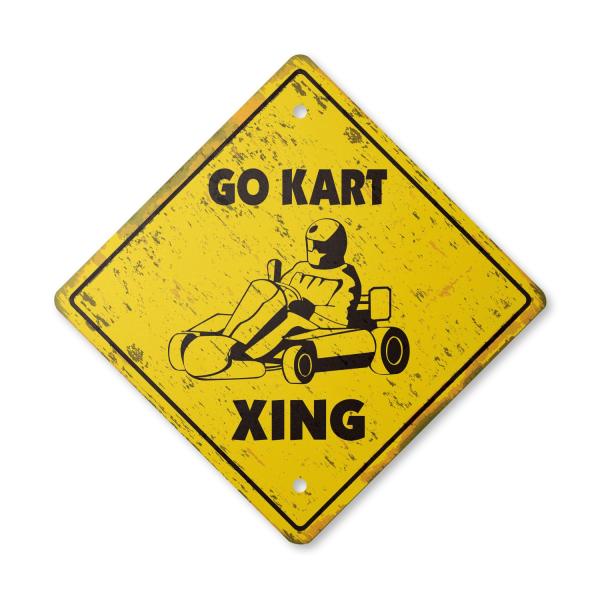 Gocart Vintage Crossing Sign Zone Xing | Indoor/Ou...