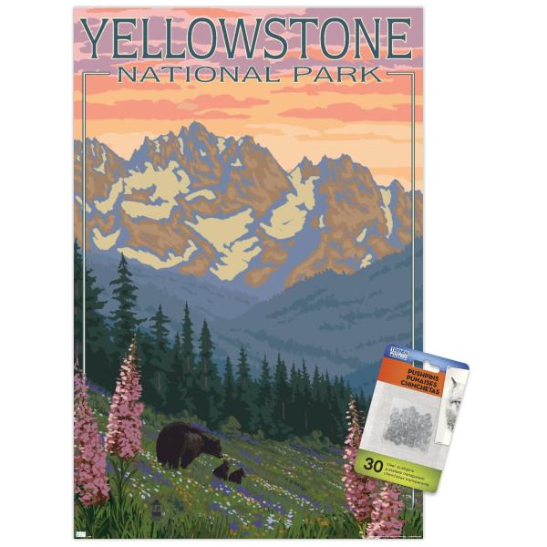 Lantern Press - Yellowstone National Park, Wyoming...