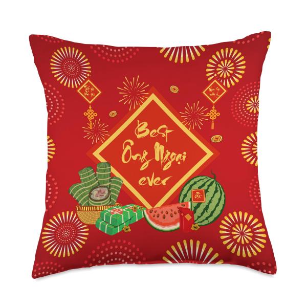 Grandpa Pillow Tet Decorations Vietnamese Dad Best...