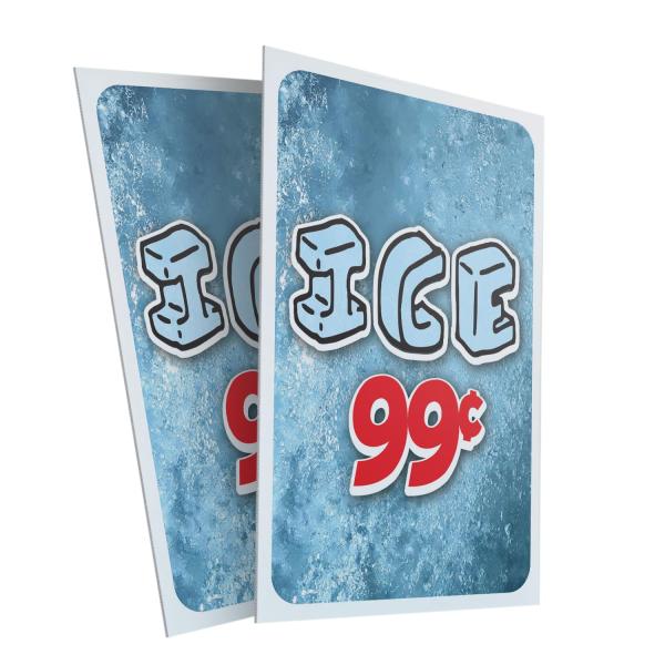 Ice 99 Cents (2-Pack) 24" x 36" Plastic Signs | Si...