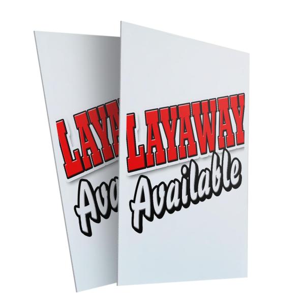 Layaway Available (2-Pack) 24" x 36" Plastic Signs...