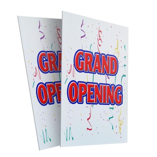 Grand Opening (2-Pack) 24" x 36" Plastic Signs | S...