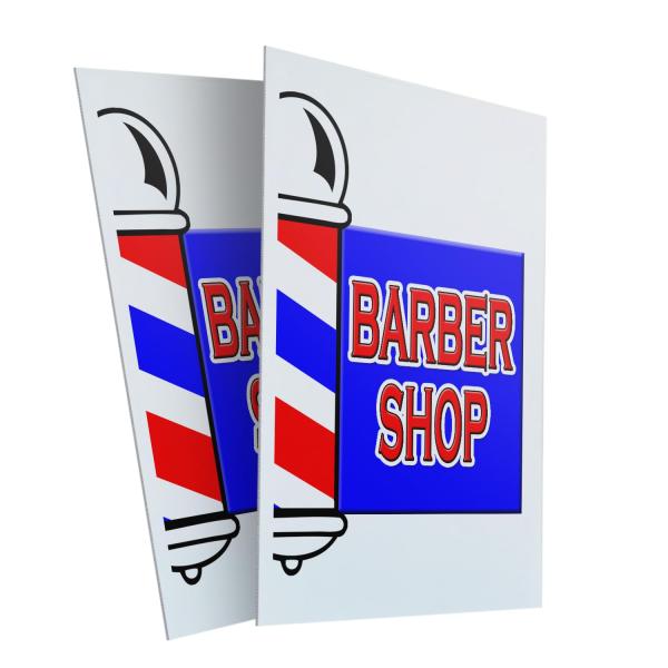 Barber Shop (2-Pack) 24" x 36" Plastic Signs | Sig...