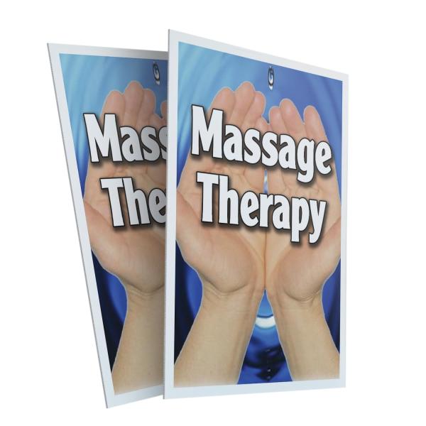 Massage Therapy (2-Pack) 24" x 36" Plastic Signs |...