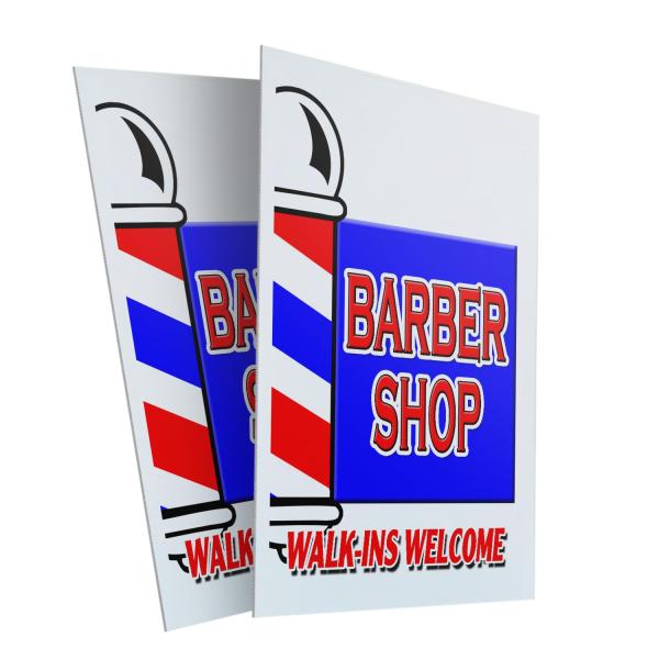 Barber Shop Walk-ins Welcome (2-Pack) 24" x 36" Pl...