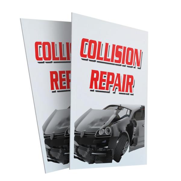 Collision Repair (2-Pack) 24" x 36" Plastic Signs ...