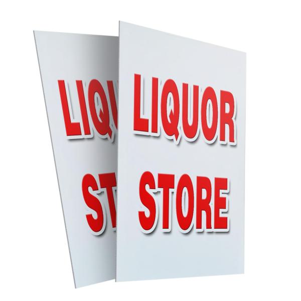 Liquor Store (2-Pack) 24" x 36" Plastic Signs | Si...
