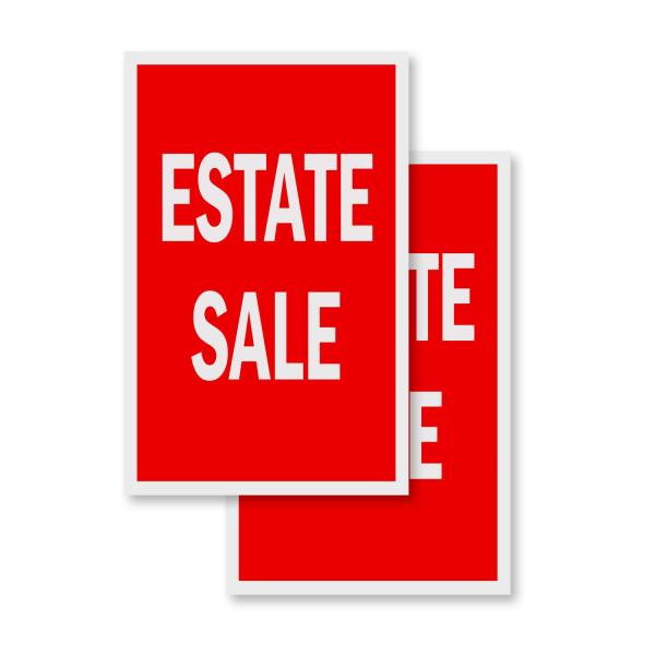 Estate Sale (2-Pack) 24" x 36" Vinyl Decals | Sign...