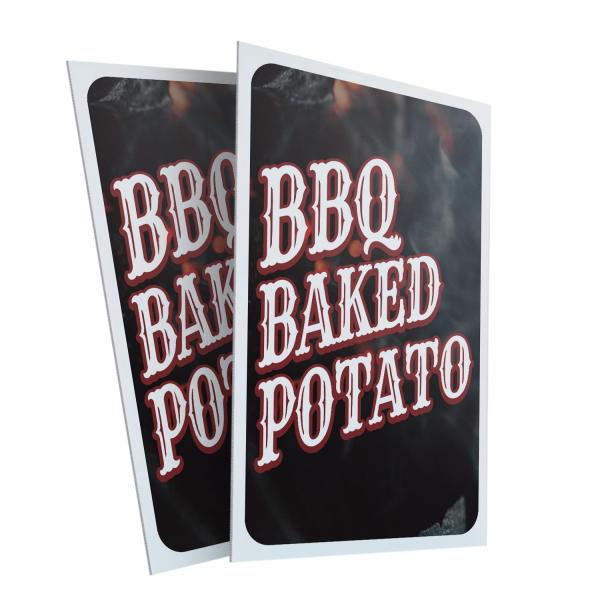 BBQ Baked Potato (2-Pack) 24" x 36" Plastic Signs ...
