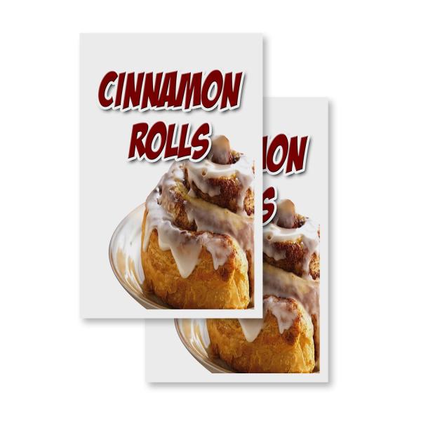 Cinnamon Rolls (2-Pack) 24" x 36" Vinyl Decals | S...