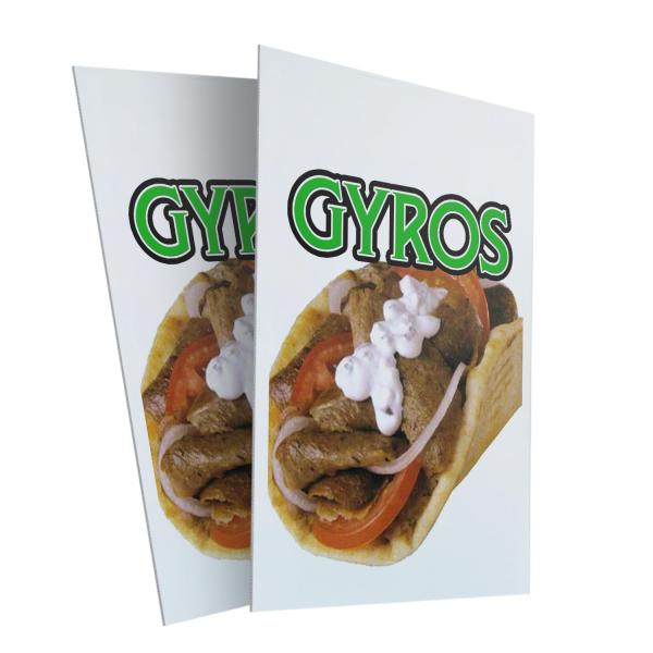 Gyros (2-Pack) 24" x 36" Plastic Signs | Sign Inse...